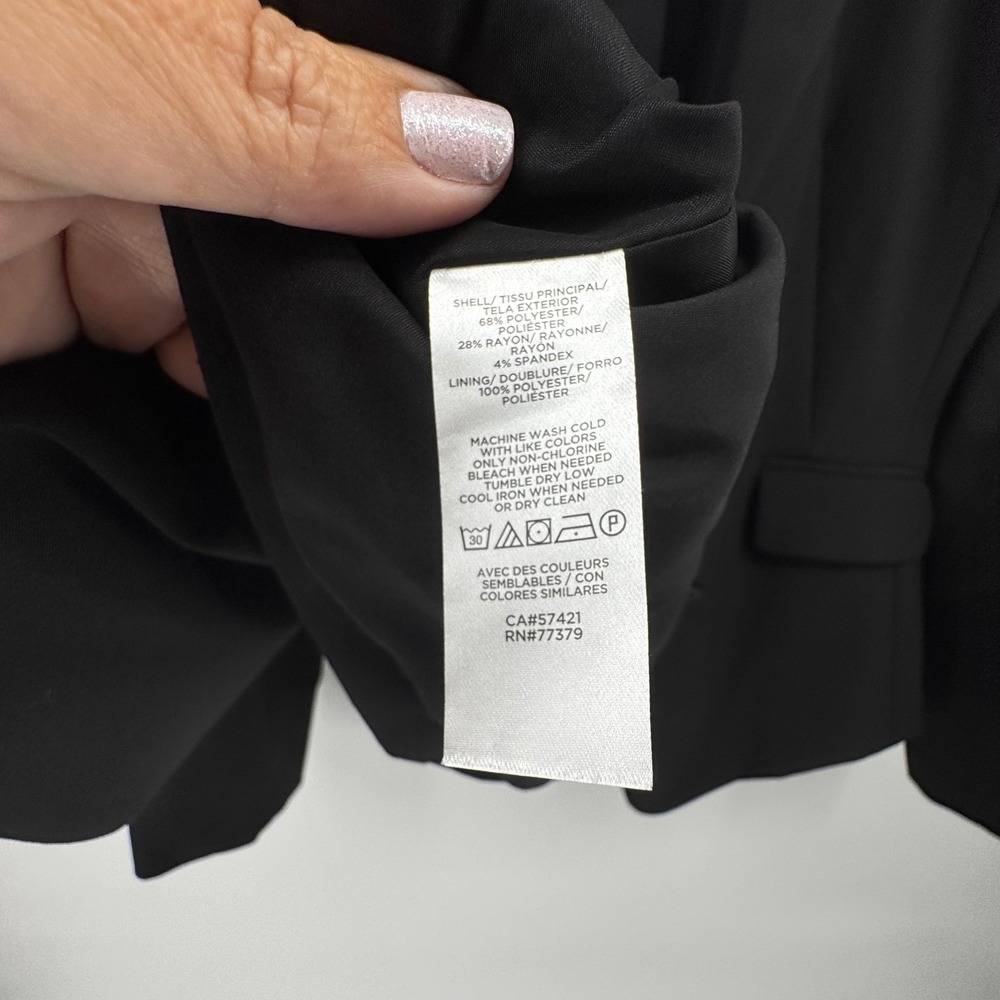 Ann Taylor Black Two-Button Blazer Lined Jacket Women Sz 12 Professional Career - Picture 12 of 12
